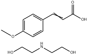 p-methoxycinnamic acid, compound with 2,2'-iminodiethanol (1:1) Struktur