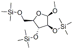 .beta.-Arabinofuranoside, methyl 2,3,5-tris-O-(trimethylsilyl)- Struktur