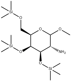 Methyl 2-amino-3-O,4-O,6-O-tris(trimethylsilyl)-2-deoxy-D-galactopyranoside Struktur