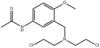 3'-[[Bis(2-chloroethyl)amino]methyl]-4'-methoxyacetanilide Struktur