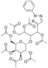 alpha-D-Galactopyranoside, 2,3-bis(acetyloxy)-1-[(acetyloxy)(2-phenyl- 2H-1,2,3-triazol-4-yl)methyl]propyl, 2,3,4,6-tetraacetate, [1S-[1R*(S* ),2S*]]- Struktur