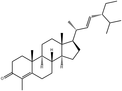 (22E,24R)-4-Methylstigmasta-4,22-dien-3-one Struktur