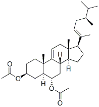 Ergosta-9(11),20(22)-diene-3,6-diol, diacetate, (3beta,5alpha,6alpha)- Struktur