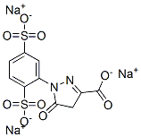 4,5-Dihydro-1-(2,5-disulfophenyl)-5-oxo-1H-pyrazole-3-carboxylic acid trisodium salt Struktur