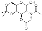 2-Acetamido-2-deoxy-4,6-O-isopropylidene-D-glucopyranose Struktur