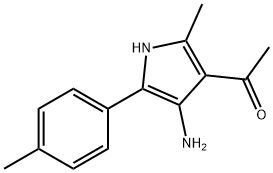 1-[4-Amino-2-methyl-5-(4-methylphenyl)-1H-pyrrol-3-yl]ethanone Struktur