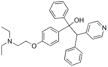 1-(4-Diethylaminoethoxyphenyl)-1,2-di(phenyl)-2-(4-pyridyl)ethanol Struktur