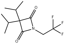 2,4-Azetidinedione, 3,3-bis(1-methylethyl)-1-(2,2,2-trifluoroethyl)- Struktur