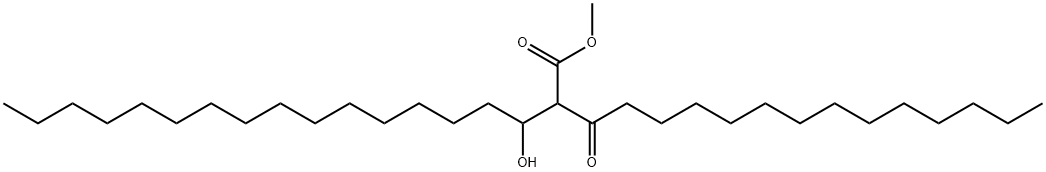 2-Tetradecanoyl-3-hydroxyoctadecanoic acid methyl ester Struktur