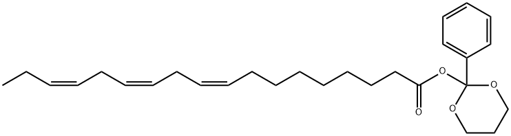 9,12,15-Octadecatrienoic acid 2-phenyl-1,3-dioxan-2-yl ester Struktur