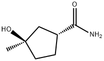 Cyclopentanecarboxamide, 3-hydroxy-3-methyl-, cis- (9CI) Struktur