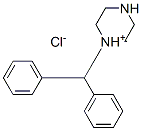 1-benzhydrylpiperazinium chloride Struktur