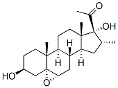 5alpha,6alpha-epoxy-3beta,17-dihydroxy-16alpha-methylpregnan-20-one Struktur