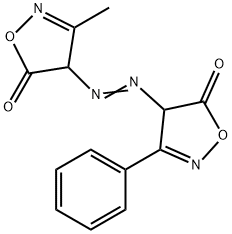 4-[(4,5-Dihydro-3-methyl-5-oxoisoxazol-4-yl)azo]-3-phenylisoxazol-5(4H)-one Struktur