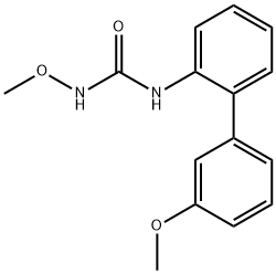 N-Methoxy-N'-[3'-methoxy(1,1'-biphenyl)-2-yl]urea Struktur