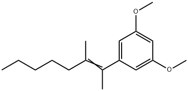 2-(3,5-Dimethoxyphenyl)-3-methyl-2-octene Struktur