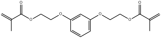 2-Propenoic acid, 2-methyl-, 1,3-phenylenebis(oxy-2,1-ethanediyl) ester Struktur