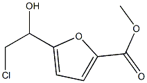 2-Furancarboxylic acid, 5-(2-chloro-1-hydroxyethyl)-, methyl ester, (-)- (9CI) Struktur