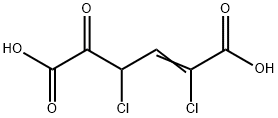 2,4-Dichloro-5-oxo-2-hexenedioic acid Struktur