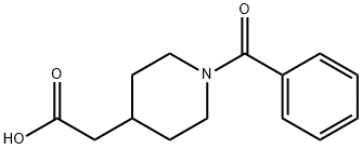 1-Benzoyl-4-piperidineacetic acid Struktur