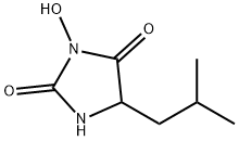 3-Hydroxy-5-(2-methylpropyl)-2,4-imidazolidinedione Struktur