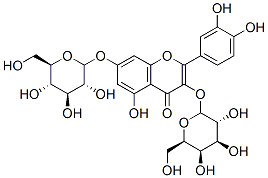 quercetin-3-O-galactoside-7-O-glucoside Struktur