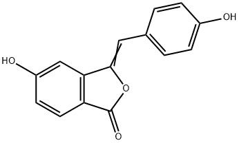 5-Hydroxy-3-[(4-hydroxyphenyl)methylene]isobenzofuran-1(3H)-one Struktur