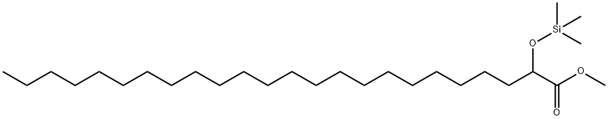 2-Trimethylsilyloxytetracosanoic acid methyl ester Struktur