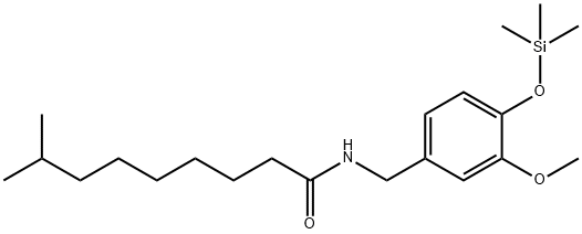 N-[[3-Methoxy-4-(trimethylsiloxy)phenyl]methyl]-8-methylnonanamide Struktur