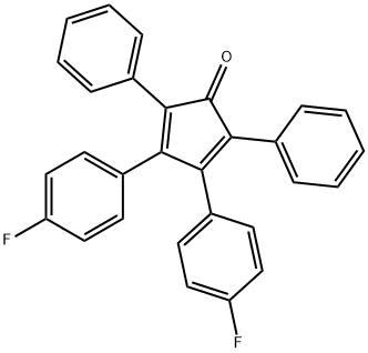 3,4-Bis(4-fluorophenyl)-2,5-diphenyl-2,4-cyclopentadien-1-one Struktur