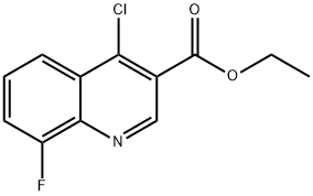 ETHYL 4-CHLORO-8-FLUOROQUINOLINE-3-CARBOXYLATE Struktur