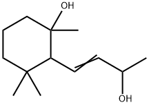 4-(2-Hydroxy-2,6,6-trimethylcyclohexyl)-3-buten-2-ol Struktur