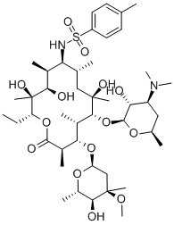 (9S)-9-Deoxo-9-[[(4-methylphenyl)sulfonyl]amino]erythromycin Struktur