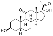 5-BETA-PREGNAN-3-BETA, 17-DIOL-11,20-DIONE Struktur