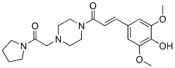 1-[3-(4-Hydroxy-3,5-dimethoxyphenyl)-1-oxo-2-propenyl]-4-[(1-pyrrolidinyl)carbonylmethyl]piperazine Struktur