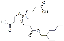 3,3',3''-[(Methylstannylidyne)tristhio]tris(propanoic acid 2-ethylhexyl) ester Struktur