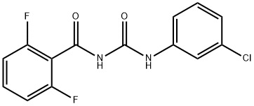 N-(((3-CHLOROPHENYL)AMINO)CARBONYL)-2,6-DIFLUOROBENZAMIDE Struktur