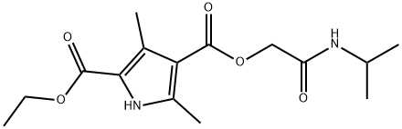 1H-Pyrrole-2,4-dicarboxylicacid,3,5-dimethyl-,2-ethyl4-[2-[(1-methylethyl)amino]-2-oxoethyl]ester(9CI) Struktur