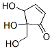 4,5-Dihydroxy-4-(hydroxymethyl)cyclopentene-3-one Struktur