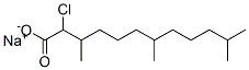 2-Chloro-3,7,11-trimethyldodecanoic acid sodium salt Struktur