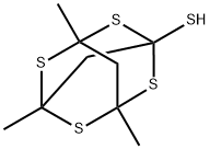 3,5,7-Trimethyl-2,4,6,8-tetrathiaadamantane-1-thiol Struktur