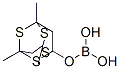 3,5,7-Trimethyl-2,4,6,8-tetrathiaadamantan-1-ol 1-boric acid Struktur