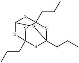 1,3,5-Tripropyl-2,4,6,8,9,10-hexathiaadamantane Struktur