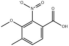 3-Methoxy-4-methyl-2-nitrobenzoic acid Struktur