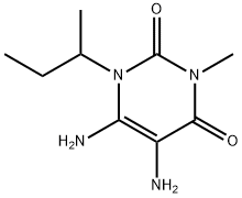 2,4(1H,3H)-Pyrimidinedione, 5,6-diamino-3-methyl-1-(1-methylpropyl)- (9CI) Struktur