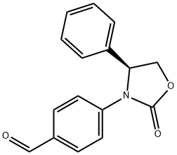 (S)-4-(2-OXO-4-PHENYLOXAZOLIDIN-3-YL)BENZALDEHYDE Struktur