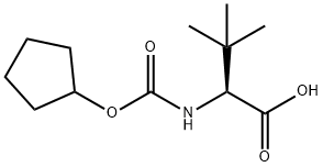 (S)-2-CYCLOPENTYLOXYCARBONYLAMINO-3,3-DIMETHYL-BUTYRIC ACID
 Struktur