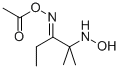 2-Hydroxyamino-2-methyl-3-pentanoneoximeacetate Struktur