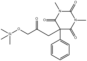 1,3-Dimethyl-5-[2-oxo-3-(trimethylsiloxy)propyl]-5-phenyl-2,4,6(1H,3H,5H)-pyrimidinetrione Struktur