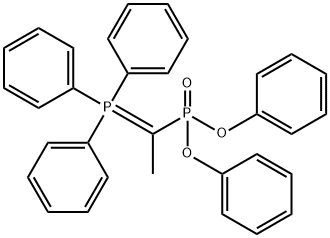 [1-(Triphenylphosphoranylidene)ethyl]phosphonic acid diphenyl ester Struktur